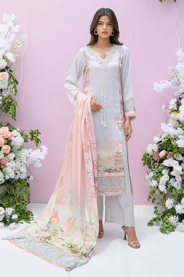 Fatima Khan | Eid Digital Silk Prints | Oriental Haze