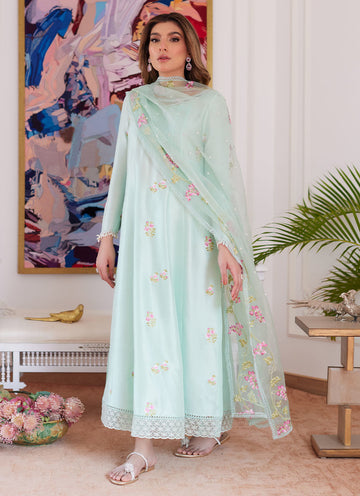 Farah Talib Aziz | Luna Eid Collection 24 | ELYSSIA MINT - Khanumjan Pakistani Clothes and Designer Dresses in UK, USA