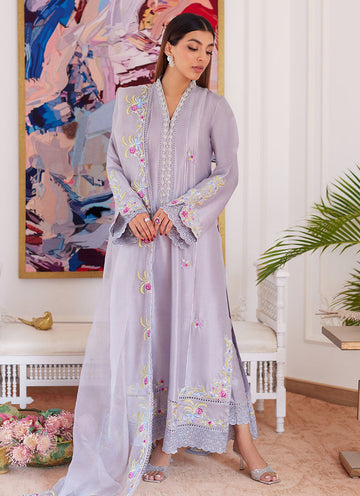 Farah Talib Aziz | Luna Eid Collection 24 | ODETTE SILVER GREY - Khanumjan Pakistani Clothes and Designer Dresses in UK, USA