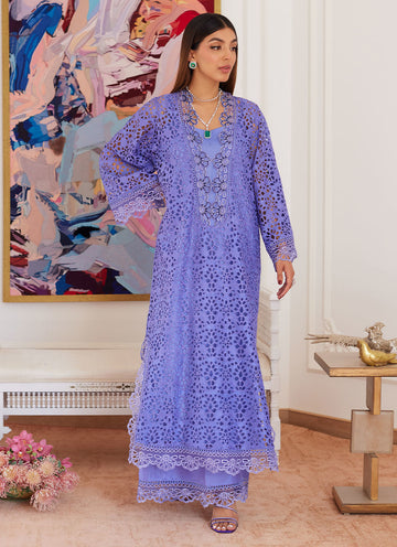 Farah Talib Aziz | Luna Eid Collection 24 | EVANTHIA PERIWINKLE - Khanumjan Pakistani Clothes and Designer Dresses in UK, USA