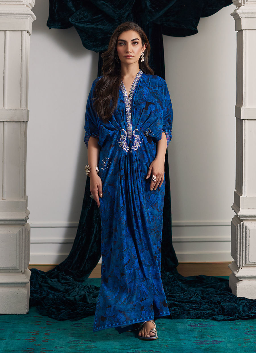 Farah Talib Aziz Velvets The After Party ROZ SAPPHIRE KAFTAN