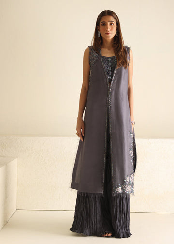 Umsha | Luxury Pret | AURORA GREY - Khanumjan Pakistani Clothes and Designer Dresses in UK, USA