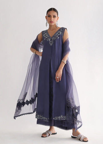 Umsha | Luxury Pret | CROWN BLUE JEWEL - Khanumjan Pakistani Clothes and Designer Dresses in UK, USA