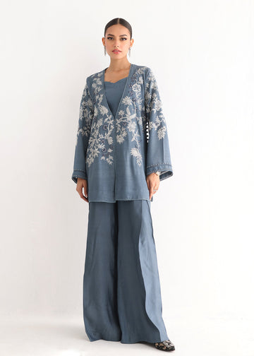 Umsha | Luxury Pret | BLUE STONE GLOSS - Khanumjan Pakistani Clothes and Designer Dresses in UK, USA