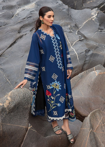 Crimson | Lawn 2024 | Into The Wild - Midnight Blue - Khanumjan Pakistani Clothes and Designer Dresses in UK, USA