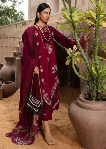 Crimson | Amal Winter 23 | Plum Serenity - CRWP 4 - Khanumjan Pakistani Clothes and Designer Dresses in UK, USA