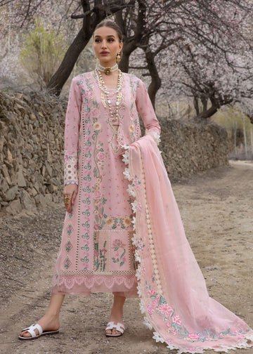 Crimson | Lawn 2024 | Believe In Her - Blush Pink - Khanumjan Pakistani Clothes and Designer Dresses in UK, USA