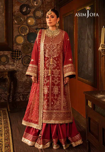 Asim Jofa | Makhmal Wedding Velvet 23 | AJMM-10 - Khanumjan Pakistani Clothes and Designer Dresses in UK, USA