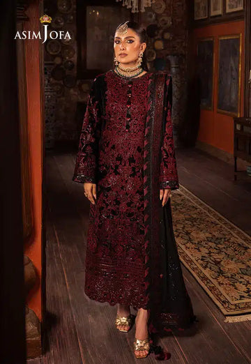 Asim Jofa | Makhmal Wedding Velvet 23 | AJMM-12 - Khanumjan Pakistani Clothes and Designer Dresses in UK, USA
