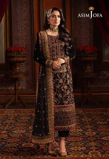 Asim Jofa | Makhmal Wedding Velvet 23 | AJMM-08 - Khanumjan Pakistani Clothes and Designer Dresses in UK, USA