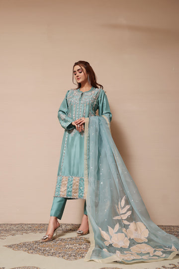 Mona Imran | Melange Formals | DE LUXE- 02 - Khanumjan Pakistani Clothes and Designer Dresses in UK, USA