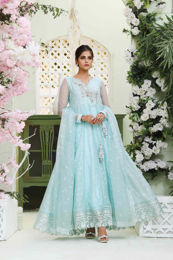 Wahajmkhan Sitara Formals FEROZI COTTON NET ANARKALI OUTFIT