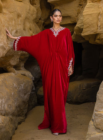 Zainab Chottani | The Kaftan Edit | Capri Red