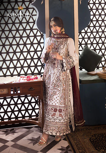 Asim Jofa | Fasana e Ishq Eid Luxury Lawn | AJFI-13 - Khanumjan Pakistani Clothes and Designer Dresses in UK, USA