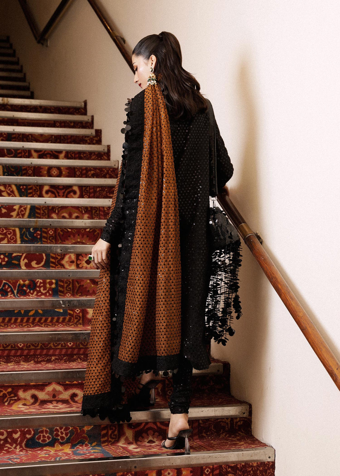 Hussain Rehar | Luxury Pret SS 24 | Khaki - Khanumjan  Pakistani Clothes and Designer Dresses in UK, USA