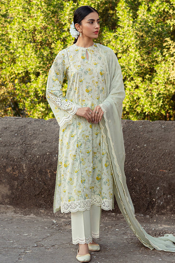 Cross Stitch | Premium Lawn 24 | LIME PRIMROSE - Khanumjan Pakistani Clothes and Designer Dresses in UK, USA