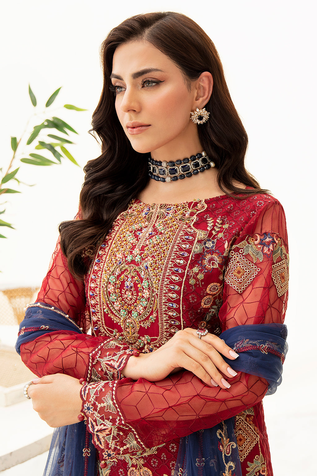Ramsha | Minhal Organza Collection | M-908 - Khanumjan  Pakistani Clothes and Designer Dresses in UK, USA