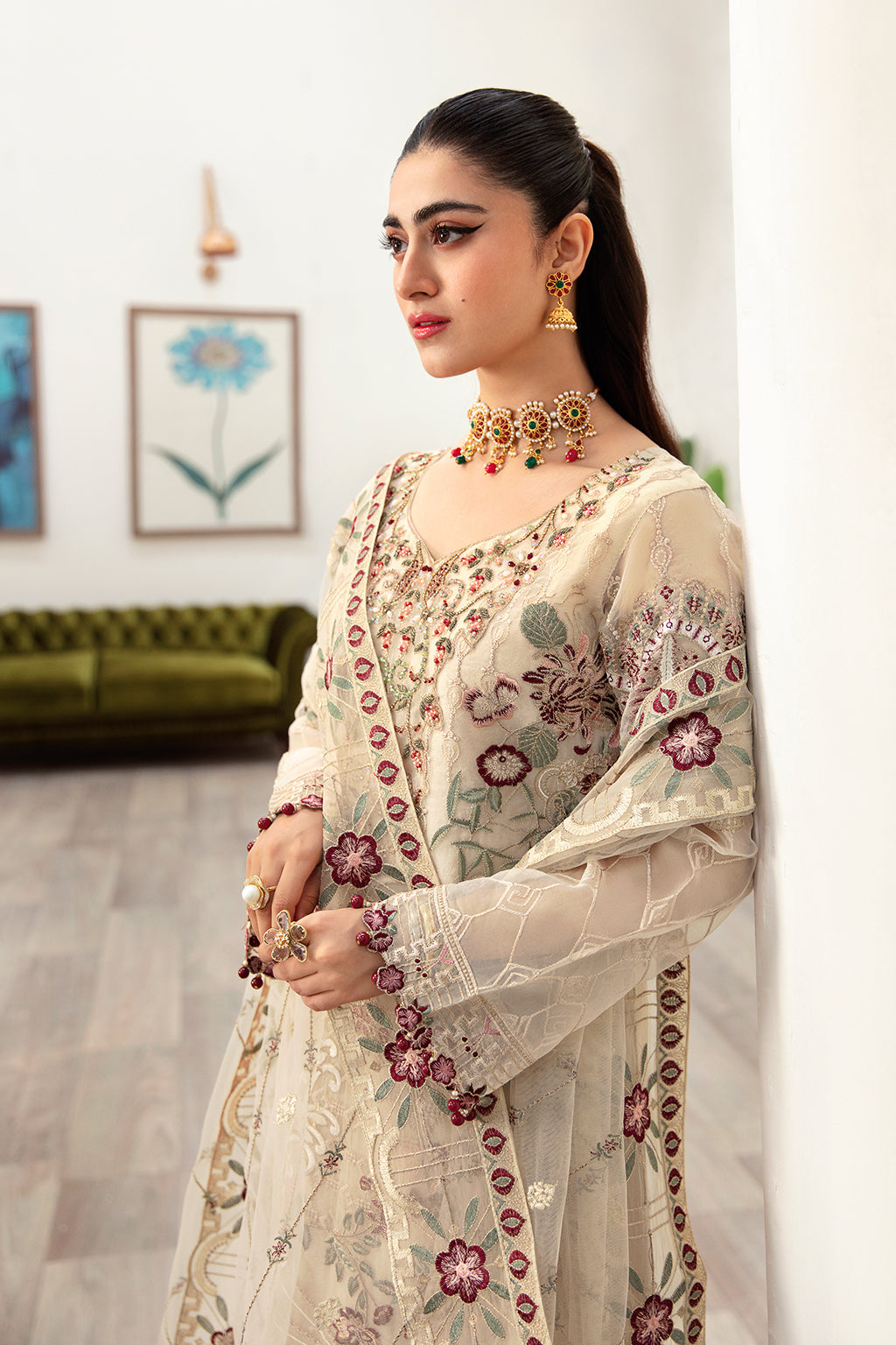 Ramsha | Minhal Organza Collection | M-1004 - Khanumjan  Pakistani Clothes and Designer Dresses in UK, USA