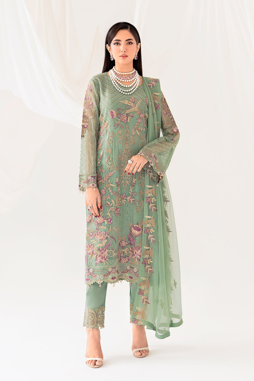Ramsha | Rangoon Chiffon Collection 24 | D-1003 - Khanumjan  Pakistani Clothes and Designer Dresses in UK, USA