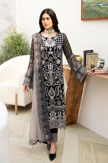 Ramsha | Chevron Chiffon Collection | A-807 - Khanumjan Pakistani Clothes and Designer Dresses in UK, USA