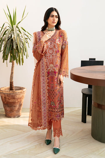 Ramsha | Chevron Chiffon Collection | A-810 - Khanumjan Pakistani Clothes and Designer Dresses in UK, USA