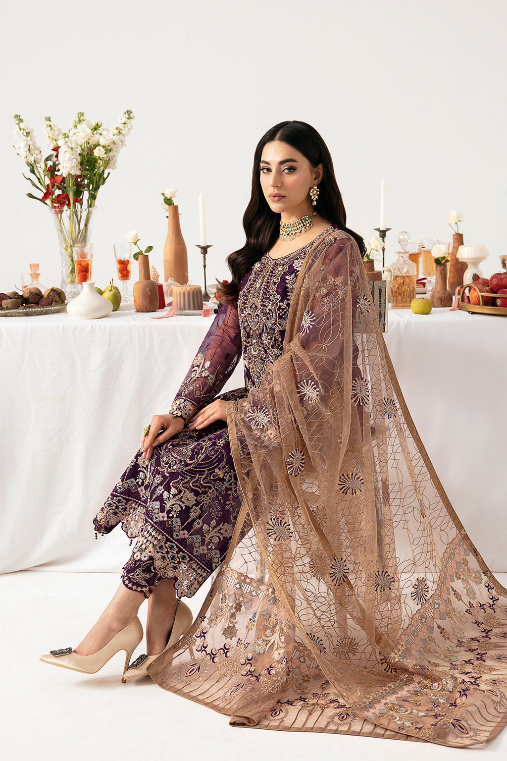 Ramsha | Minhal Organza Collection | M-1109 - Khanumjan  Pakistani Clothes and Designer Dresses in UK, USA