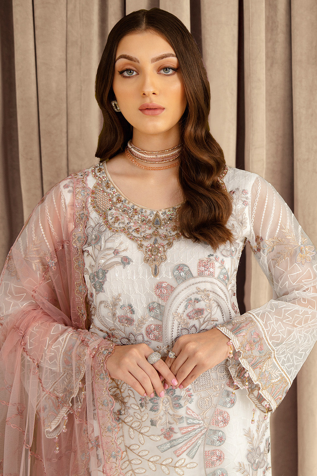 Ramsha | Minhal Organza Collection | M-707 - Khanumjan  Pakistani Clothes and Designer Dresses in UK, USA