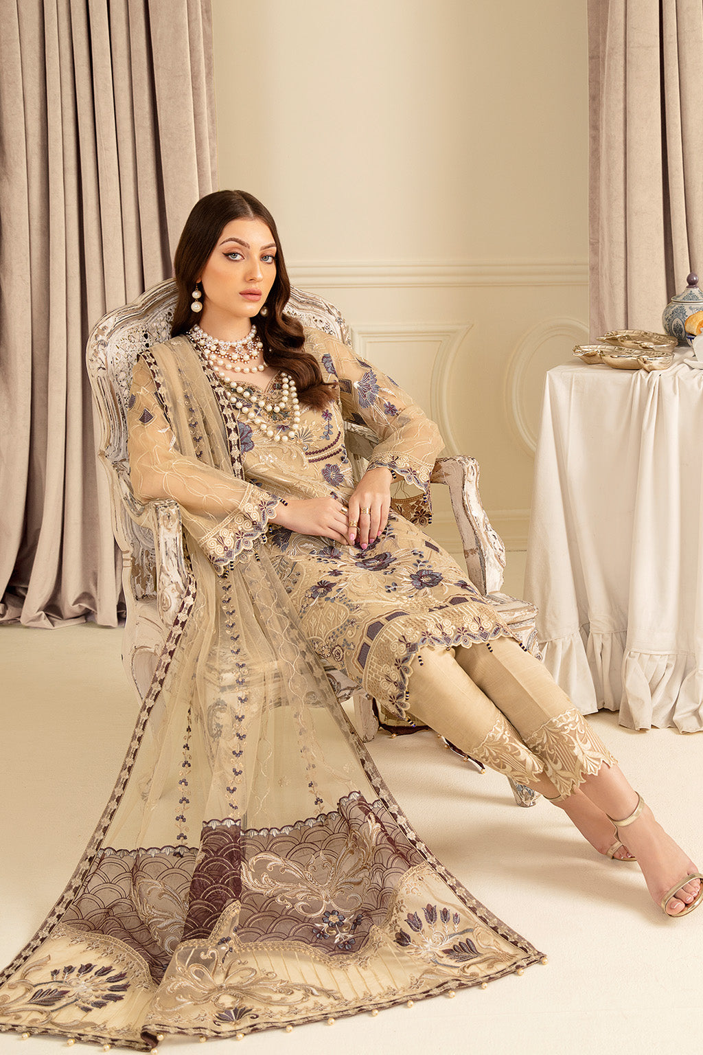 Ramsha | Minhal Organza Collection | M-702 - Khanumjan  Pakistani Clothes and Designer Dresses in UK, USA