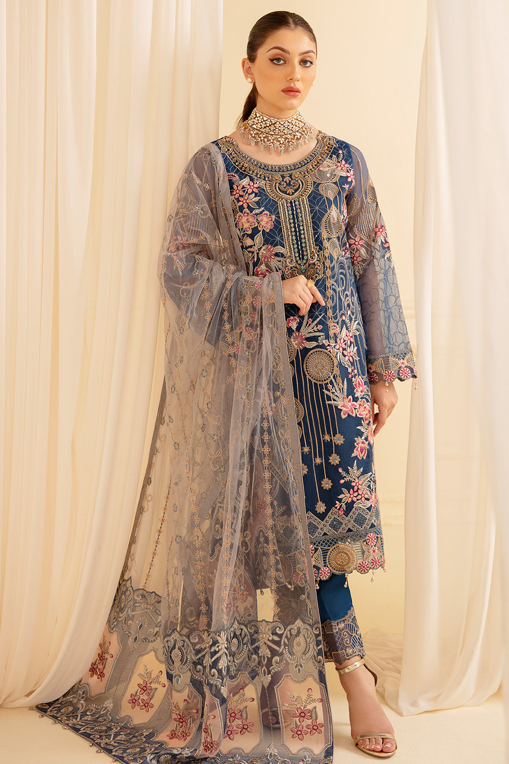 Ramsha | Minhal Organza Collection | M-701 - Khanumjan  Pakistani Clothes and Designer Dresses in UK, USA