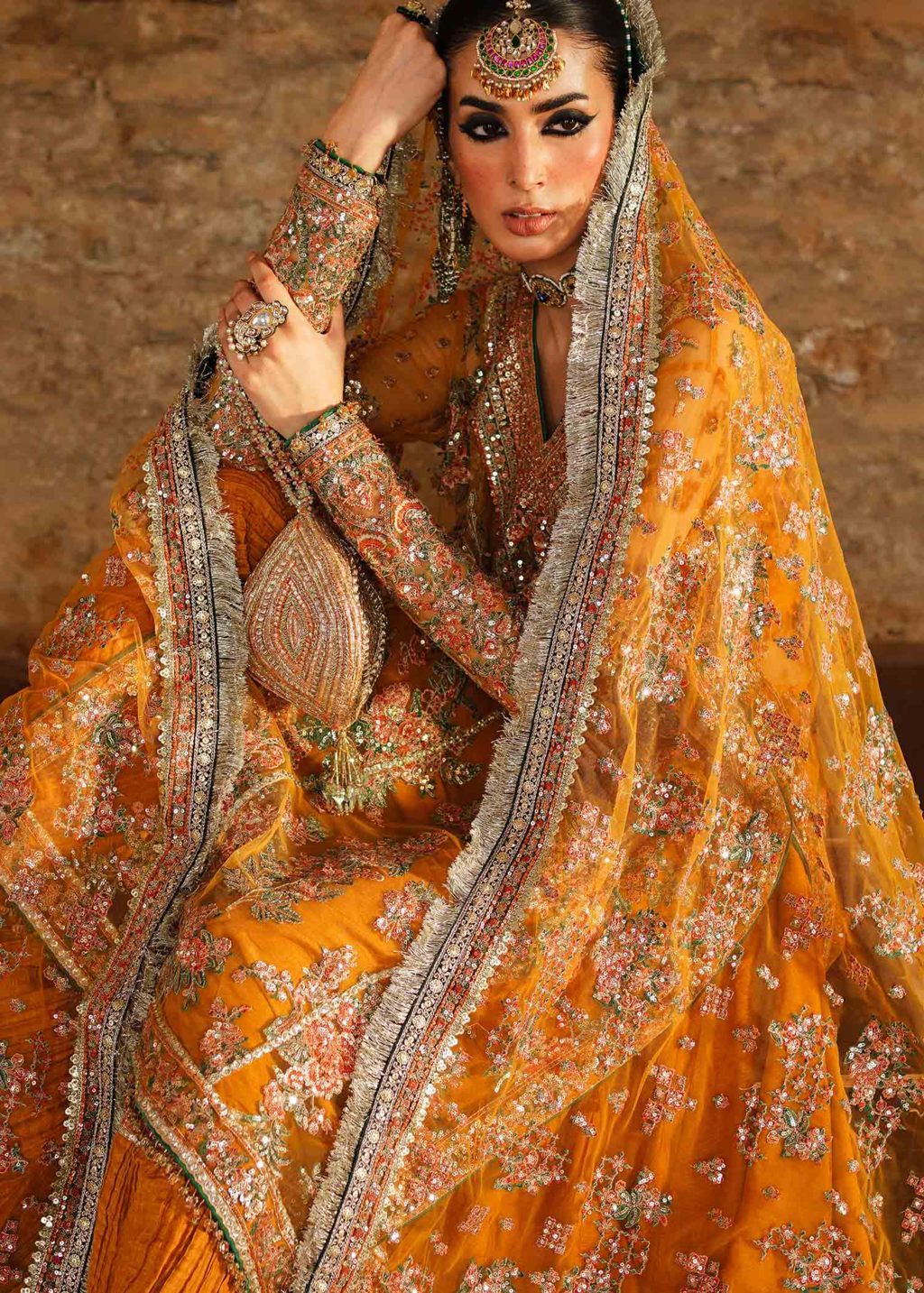 Hussain Rehar | Zaib un Nisa 23 | Saffron - Khanumjan  Pakistani Clothes and Designer Dresses in UK, USA