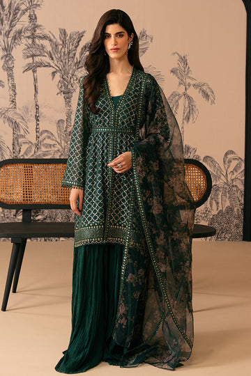 Cross Stitch | Luxe Atelier 24 | VIRIDIAN HAVEN - Khanumjan Pakistani Clothes and Designer Dresses in UK, USA