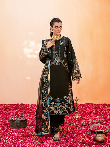 Fozia Khalid | Eid Edit 24 | Jade Black - Khanumjan  Pakistani Clothes and Designer Dresses in UK, USA