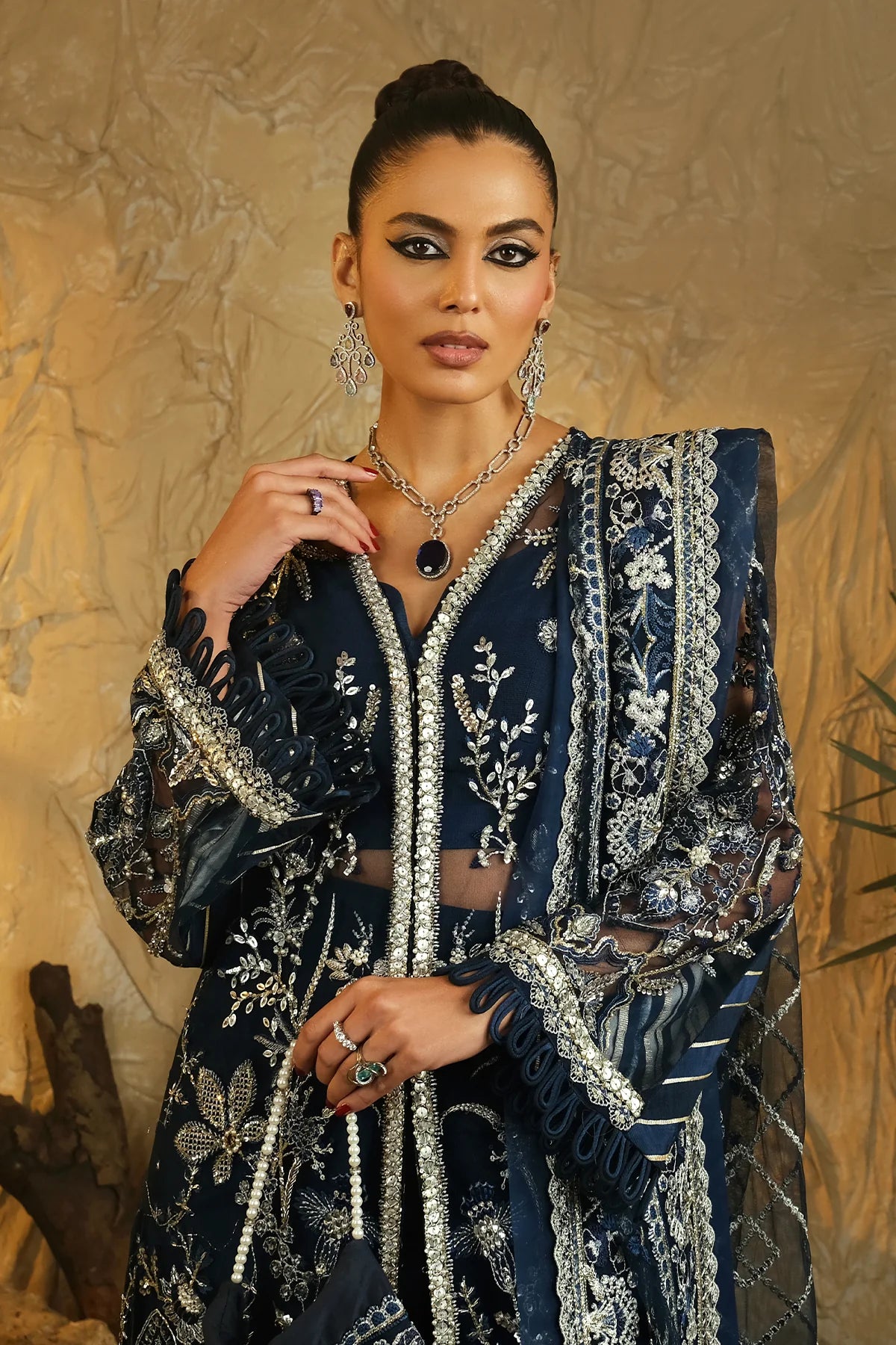 Mina Kashif | Kahani Luxury Formals 23 | Emerald - Khanumjan  Pakistani Clothes and Designer Dresses in UK, USA