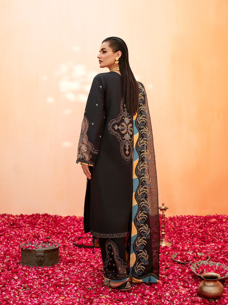Fozia Khalid | Eid Edit 24 | Jade Black - Khanumjan  Pakistani Clothes and Designer Dresses in UK, USA