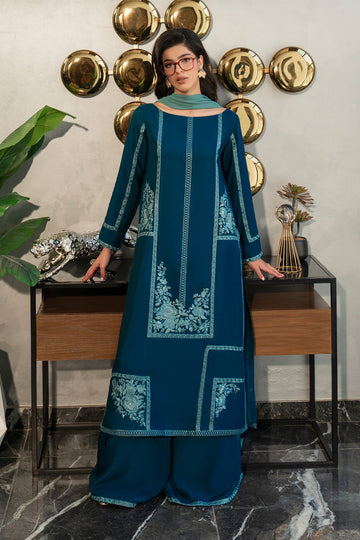 Fahad Hussayn | Lawn Banger | Midnight Teal
