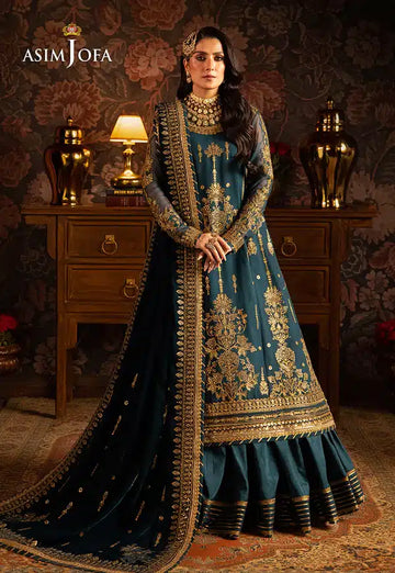 Asim Jofa | Makhmal Wedding Velvet 23 | AJMM-07 - Khanumjan Pakistani Clothes and Designer Dresses in UK, USA