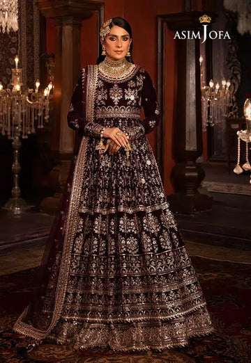 Asim Jofa | Makhmal Wedding Velvet 23 | AJMM-11 - Khanumjan Pakistani Clothes and Designer Dresses in UK, USA