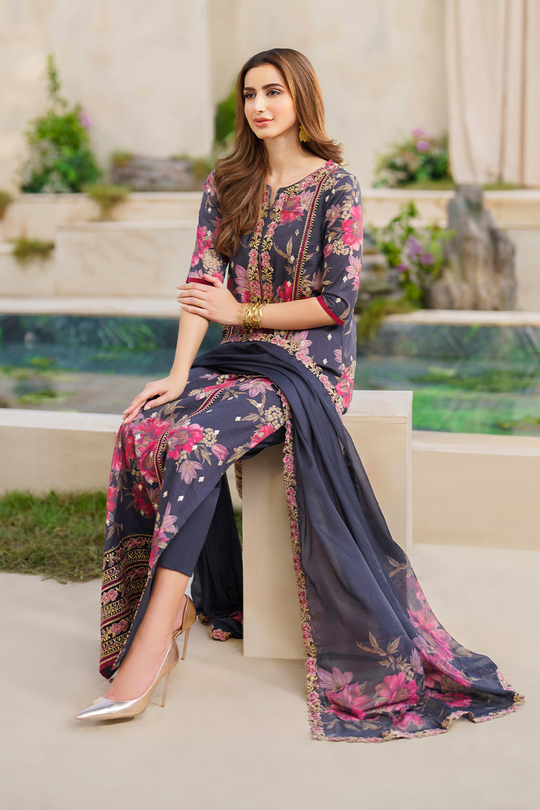 Iznik | Exclusive Lawn | SFL-12 EMBROIDERED LAWN - Khanumjan  Pakistani Clothes and Designer Dresses in UK, USA