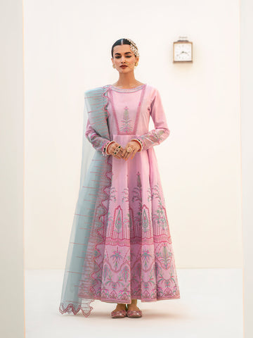 Fozia Khalid | Eid Edit 24 | Cranberry Pink - Khanumjan Pakistani Clothes and Designer Dresses in UK, USA