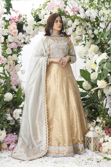 Wahajmkhan | Eden wedding Formals | ANTIQUE GOLD LENGA & CHOLI - Khanumjan Pakistani Clothes and Designer Dresses in UK, USA