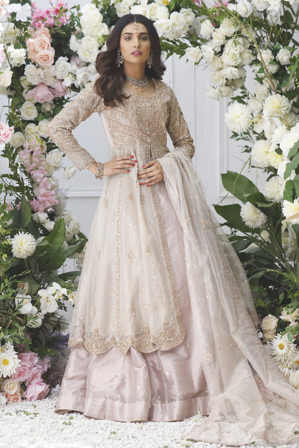 Wahajmkhan | Eden wedding Formals | ROSE GOLD ANARKALI & LENGA - Khanumjan  Pakistani Clothes and Designer Dresses in UK, USA
