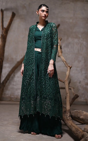 Threads and Motifs | Formal Dresses 25 | Organza Jacket With Crushed Trouser