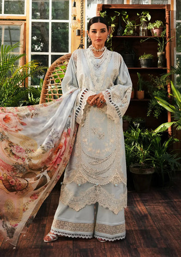 Kahf Premium | Luxury Lawn 24 | KLE-03B Heaven - Khanumjan Pakistani Clothes and Designer Dresses in UK, USA