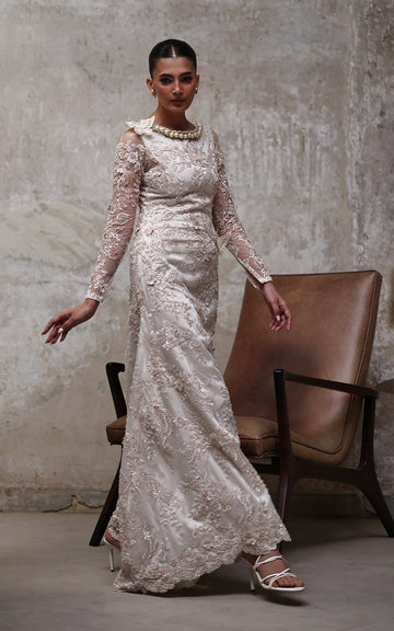 Threads and Motifs | Formal Dresses 25 | Net Embroidered Dress