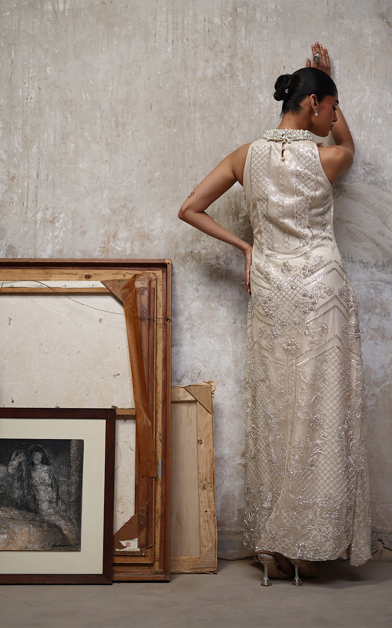 Threads and Motifs | Formal Dresses 25 | Net Embroidered Dress