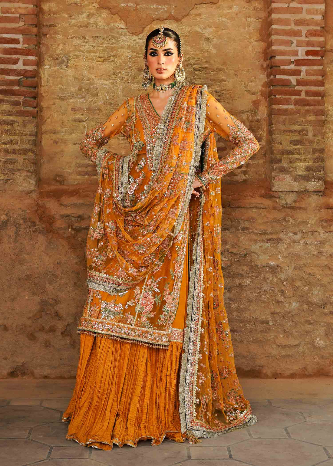 Hussain Rehar | Zaib un Nisa 23 | Saffron - Khanumjan  Pakistani Clothes and Designer Dresses in UK, USA