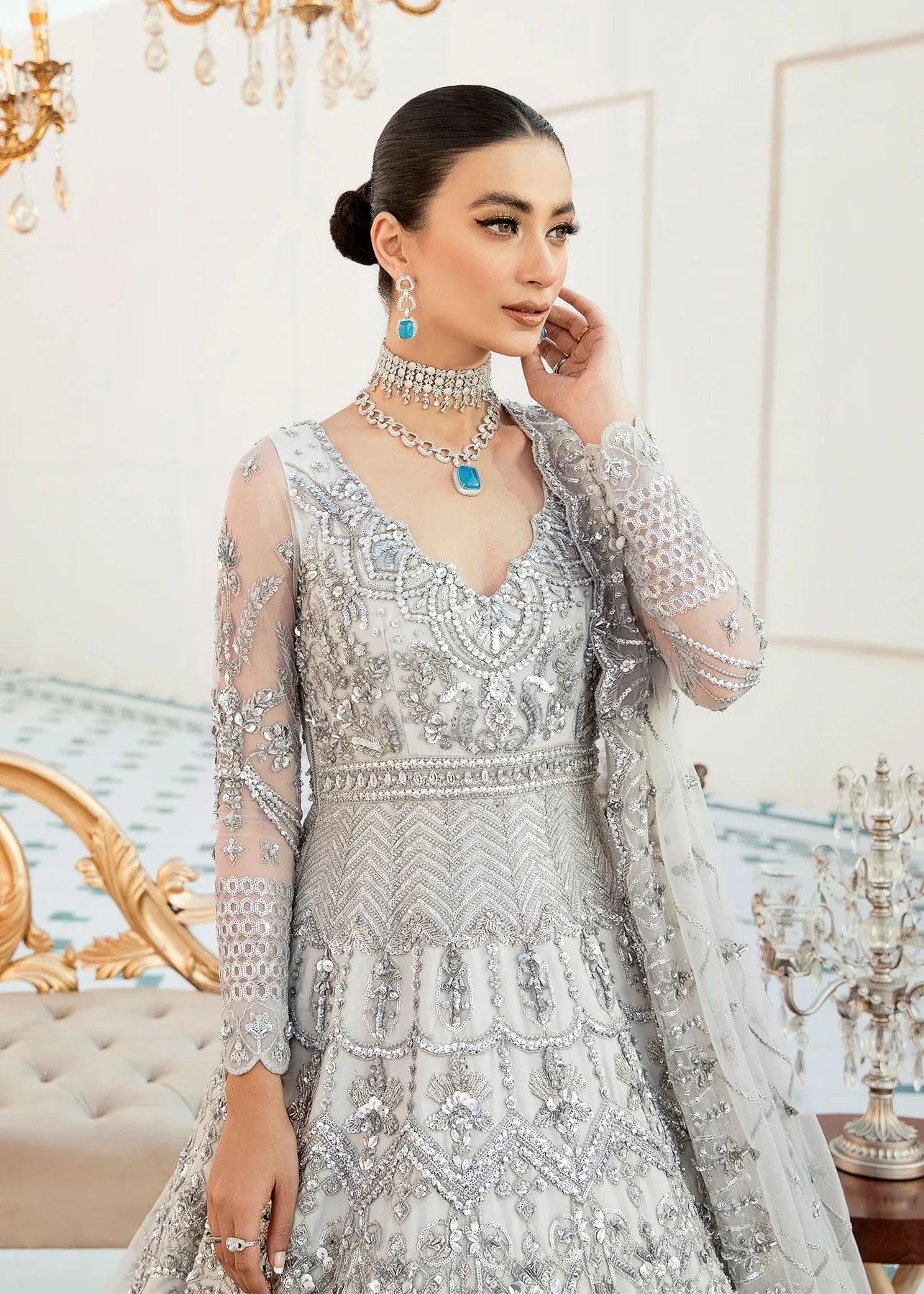 Akbar Aslam | Orphic Bridals | Slate - Khanumjan  Pakistani Clothes and Designer Dresses in UK, USA