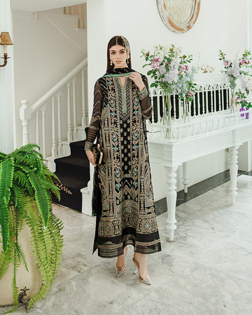 Maryum n Maria | Freesia Ariya Formals | SW23-507 - Black - Iman - Khanumjan Pakistani Clothes and Designer Dresses in UK, USA