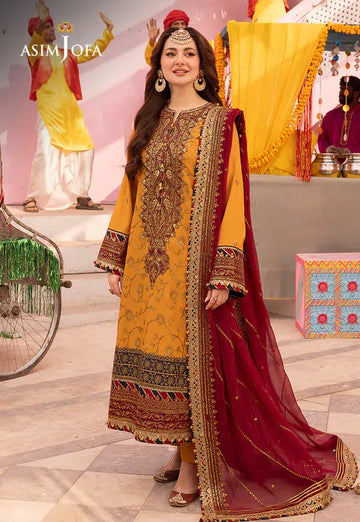 Asim Jofa | Dastaan Collection 24 | AJDA-25 - Khanumjan Pakistani Clothes and Designer Dresses in UK, USA