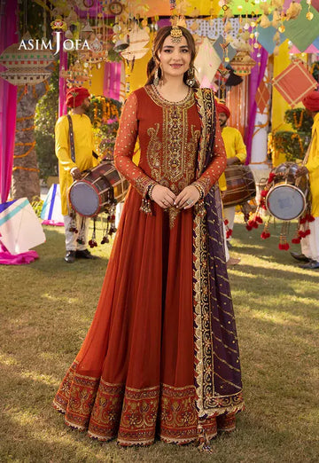 Asim Jofa | Dastaan Collection 24 | AJDA-19 - Khanumjan Pakistani Clothes and Designer Dresses in UK, USA